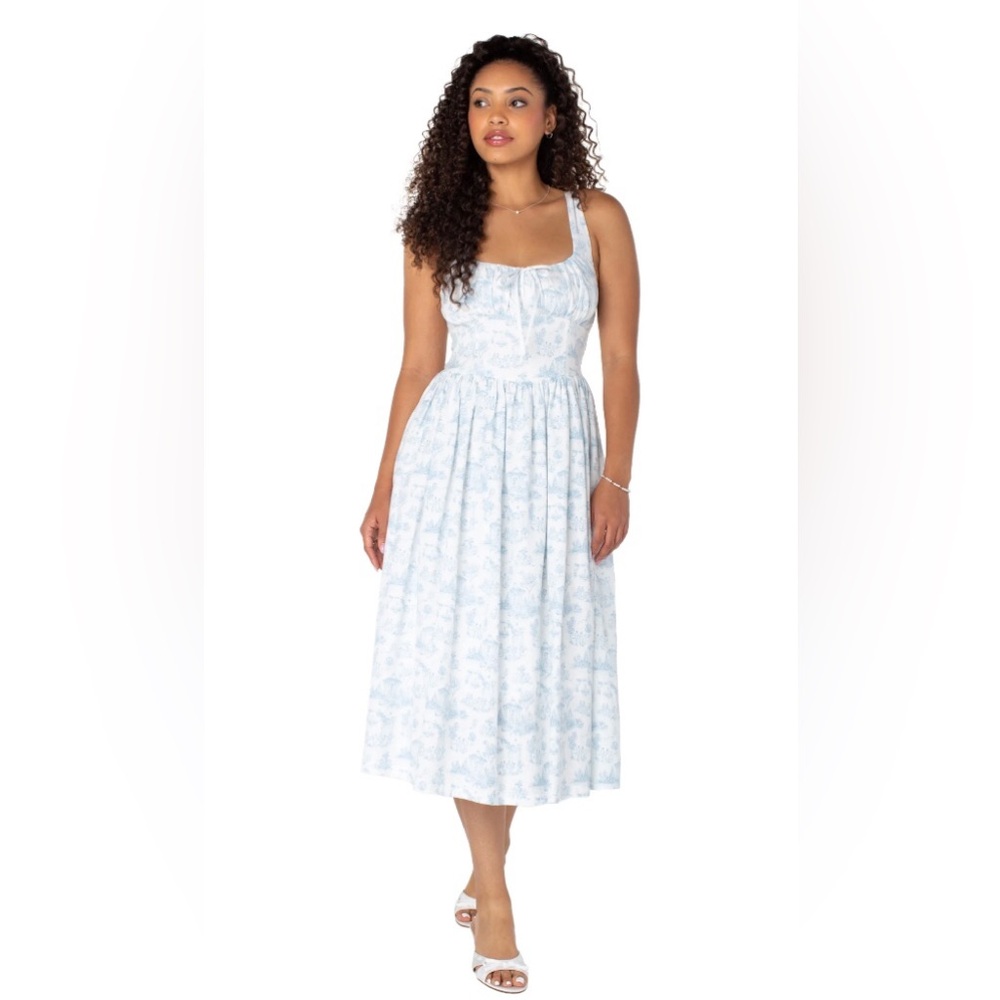 Bridgerton Basque Waist Midi Dress